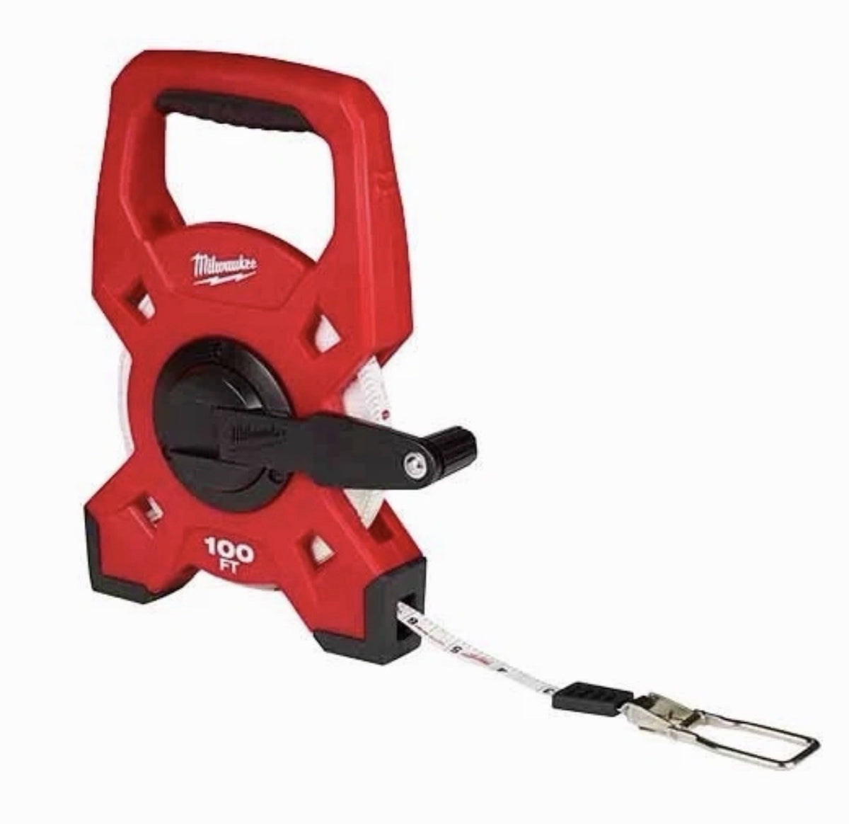 Milwaukee 48-22-5201 100 ft. Open Reel Long Tape Measure, 1/2" Nylon Steel Blade
