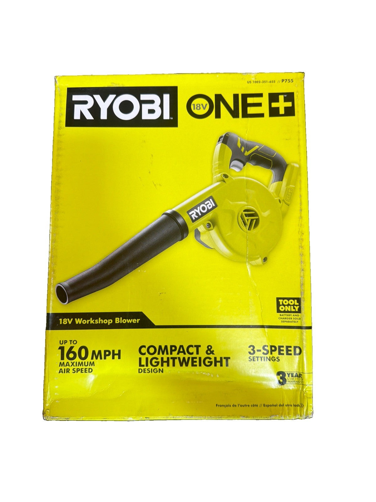 RYOBI ONE+ 18V Workshop Blower (P755)