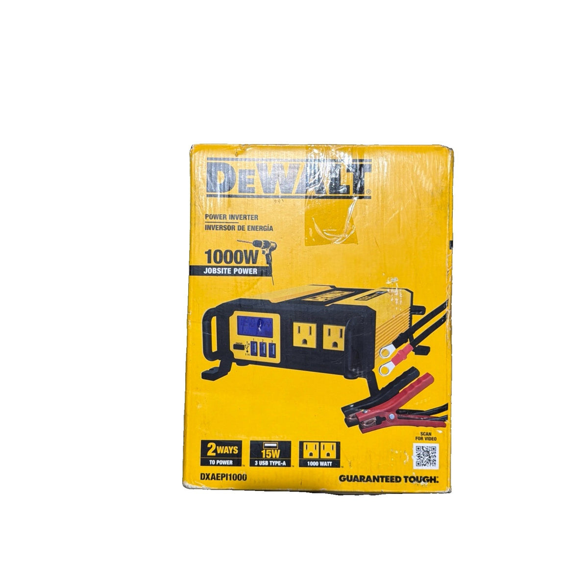 DEWALT 1000-Watt Portable Car Power Inverter with Triple USB Ports