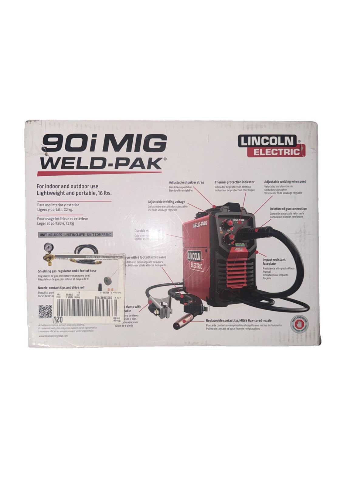 Lincoln Electric 120V, 120 Amp, Inverter MIG Welder, Flux Core Welder, Model#