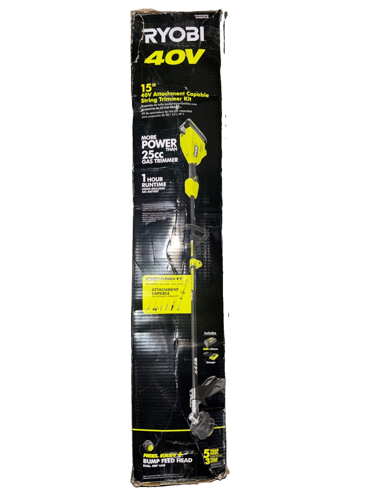 RYOBI 40V 15" Expand-It Cordless Attachment String Trimmer Kit 4.0Ah READ BELOW