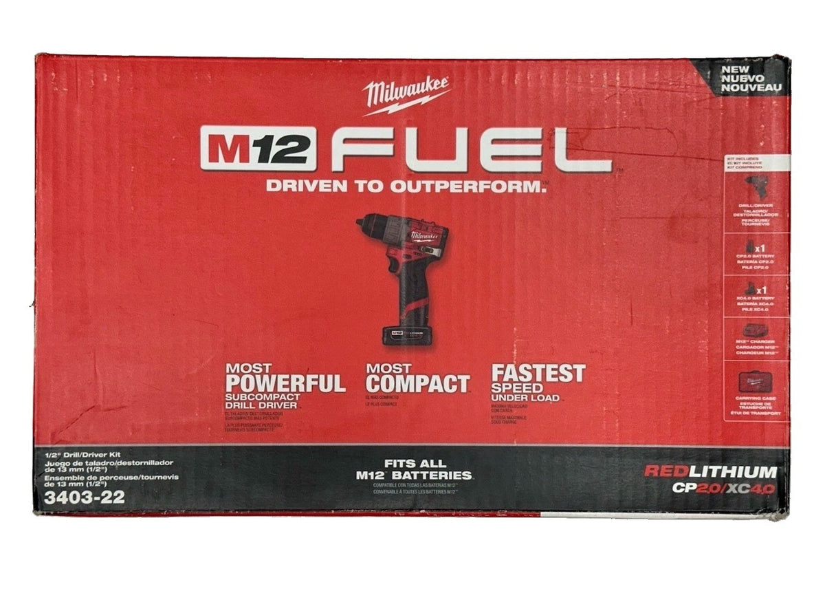 Milwaukee 3403-22 12V Cordless Driver Kit - NIB - FREE SHIPPING