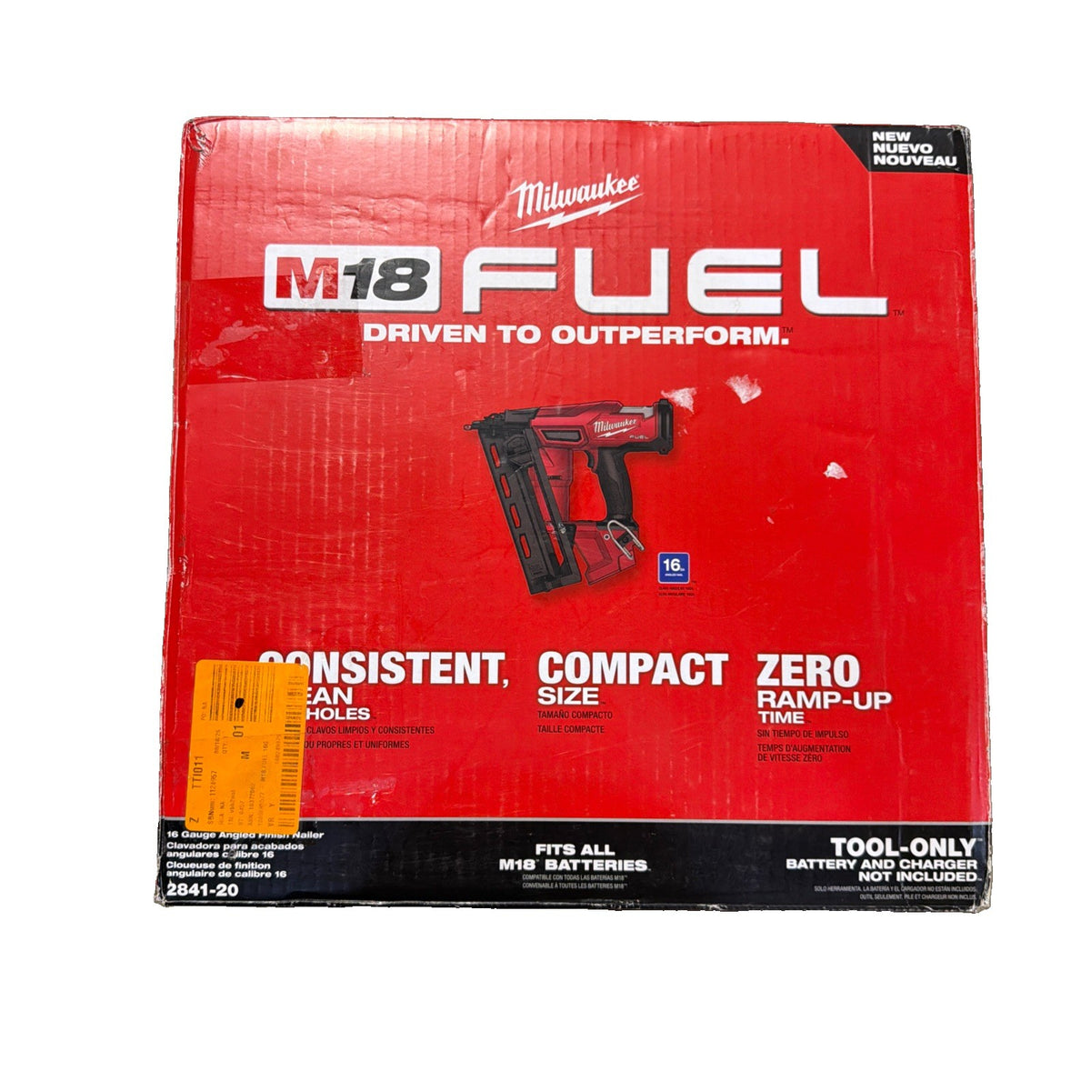 Milwaukee 2841-20 16GA Finish Nailer 18V Cordless Nail Gun Tool Only OPEN BOX
