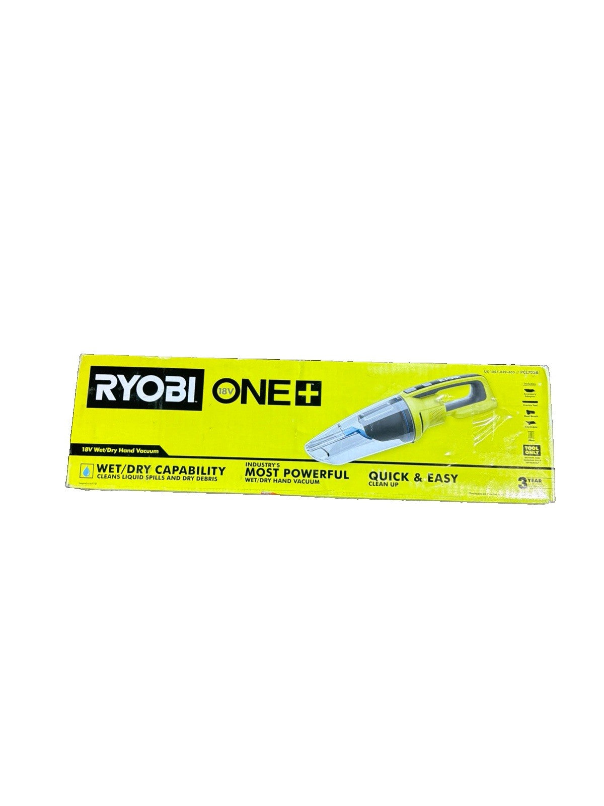 RYOBI ONEAND 18V Cordless Wet/Dry Hand Vacuum Tool ONLY PCL702B