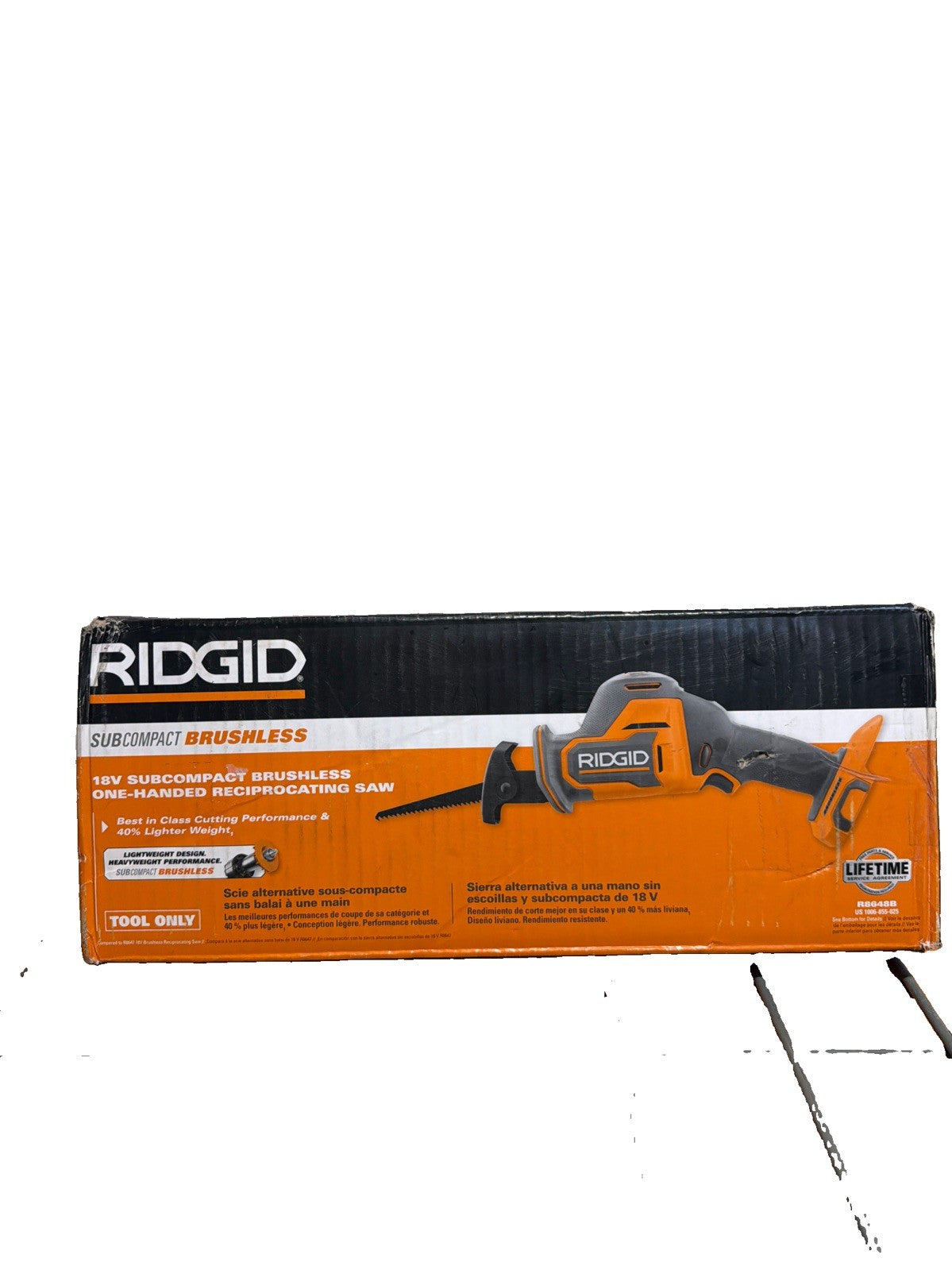RIDGID 18V SubCompact Brushless One-Handed Reciprocating Saw (Tool Only) R8648B