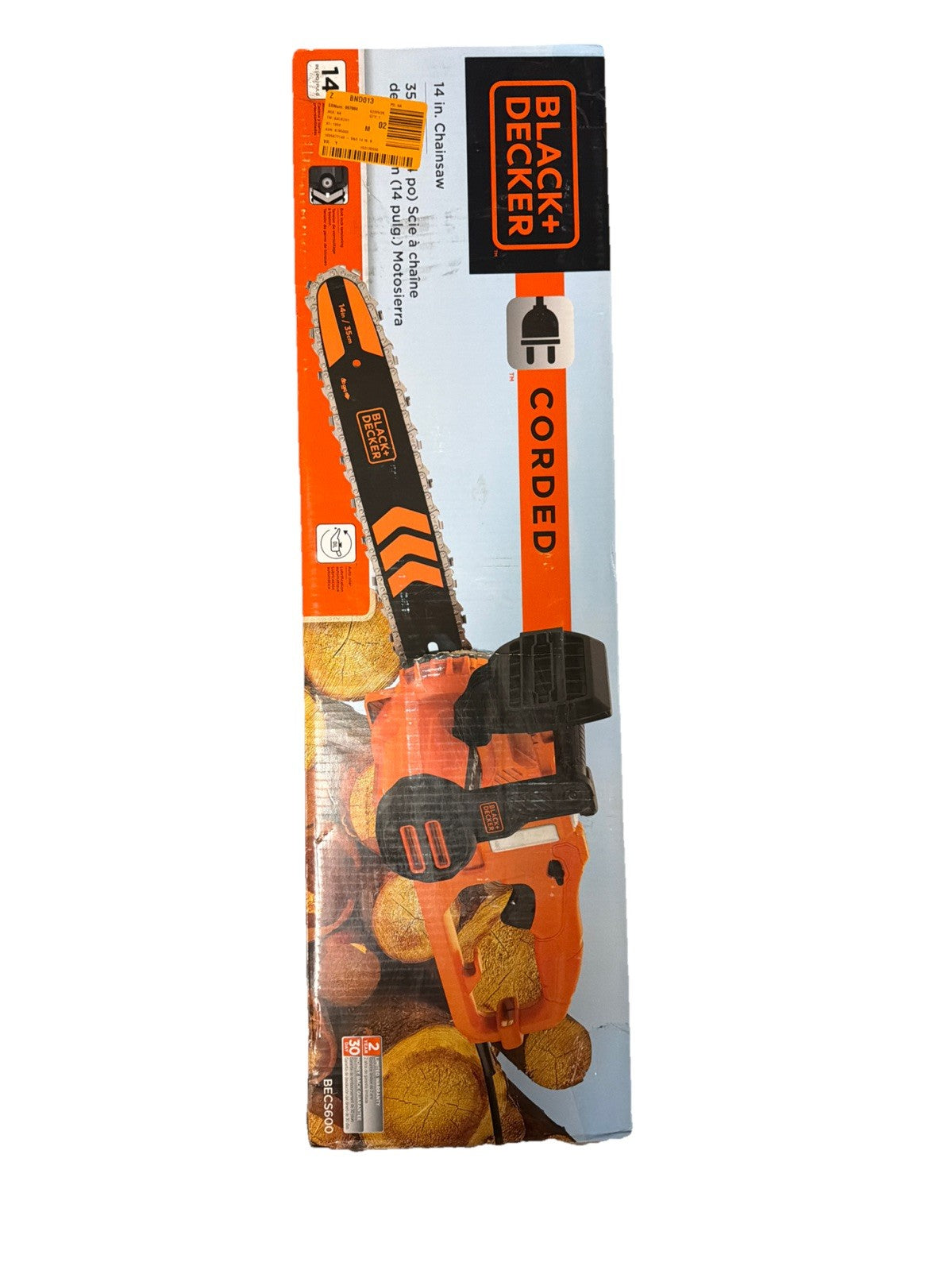 BLACK+DECKER 8 Amp 14 In. Electric Chainsaw - BECS600