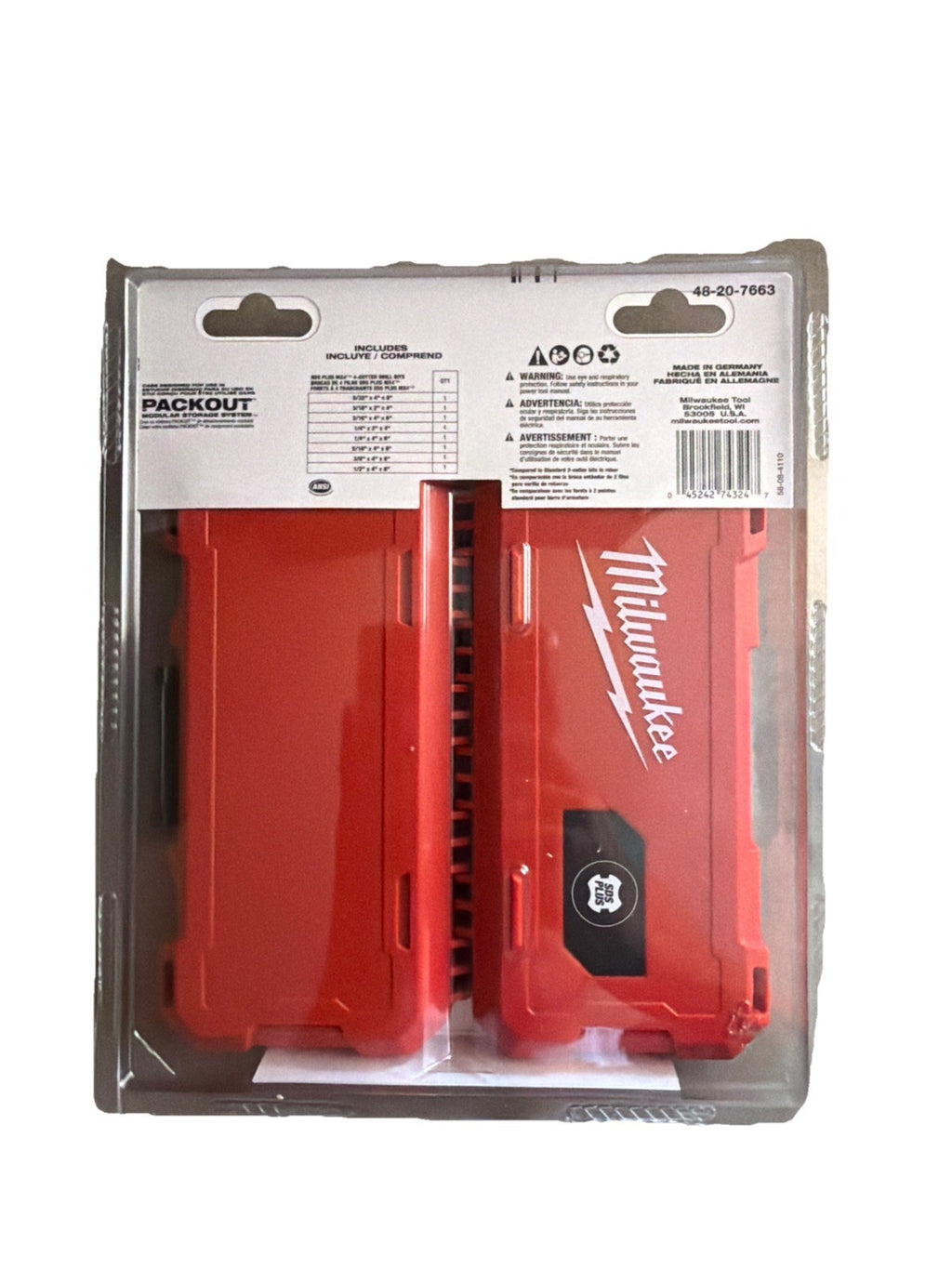 Milwaukee 48-20-7663 SDS Plus MX4™ 4-Cutter Drill Bit Kit, 8PC