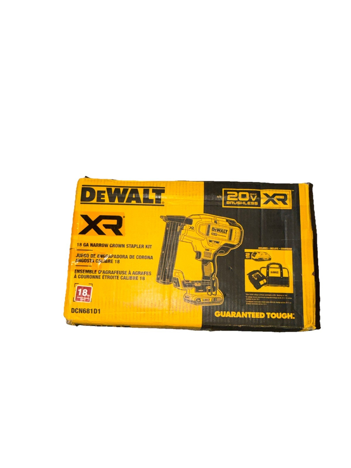 New DeWalt DCN681D1 20V MAX 18GA Stapler