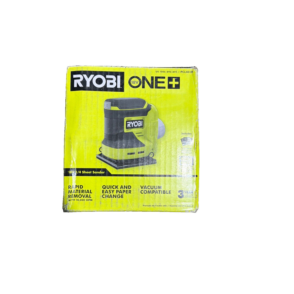 RYOBI ONE+ 18V Cordless 1/4 Sheet Sander (Tool Only)