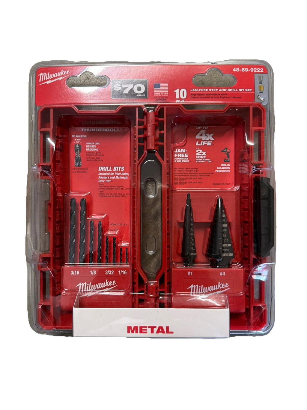 Milwaukee Black Oxide Step Drill Bit Set (10-Piece)