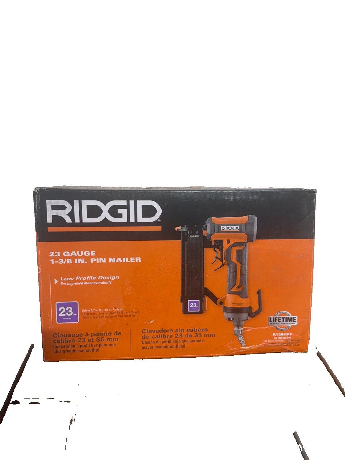 RIDGID23 GAUGE BRAD NAIL GUN  R138HPF *OPEN BOX *NEW