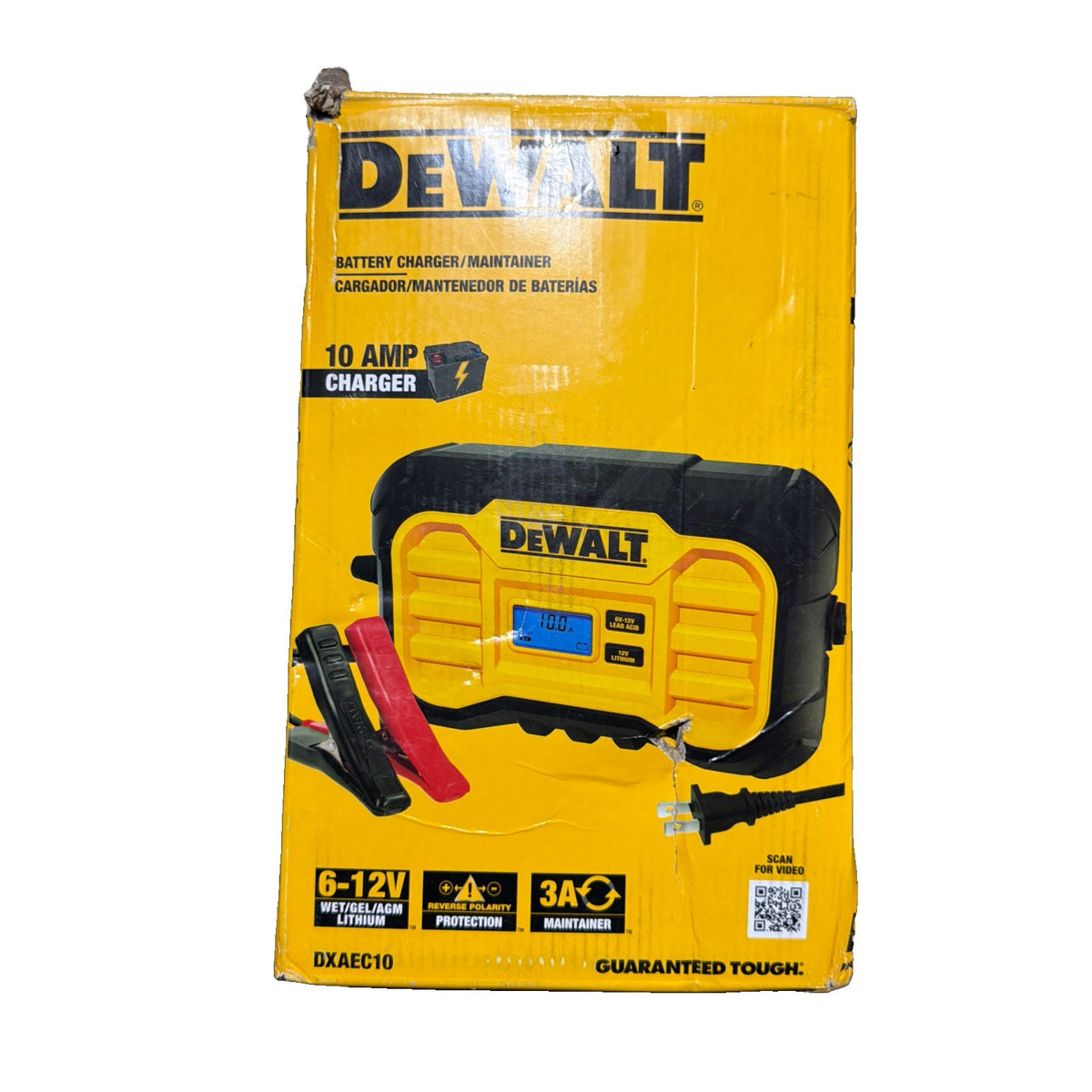 DEWALT Professional 10 Amp Battery Charger, Maintainer, Battery Trickle Charger