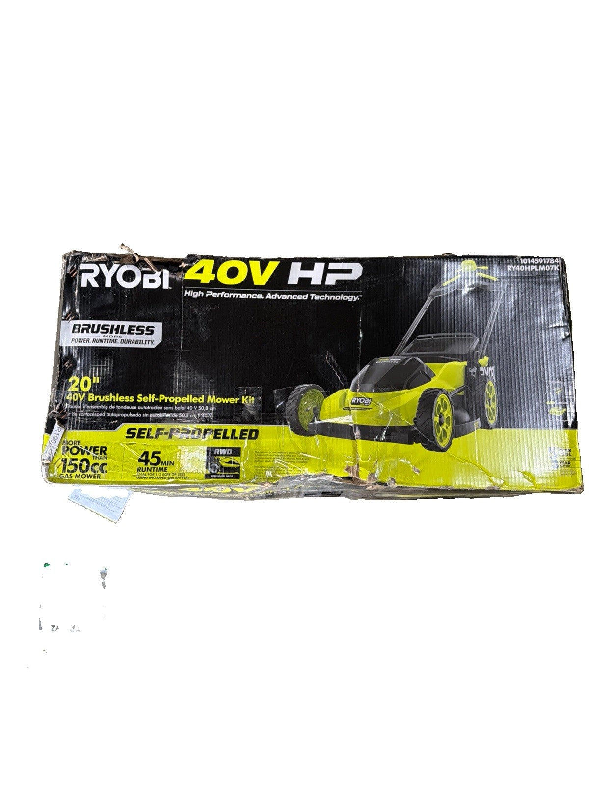 RYOBI 40V HP Brushless 20 in. Cordless Electric Battery Walk Behind Mower KIT