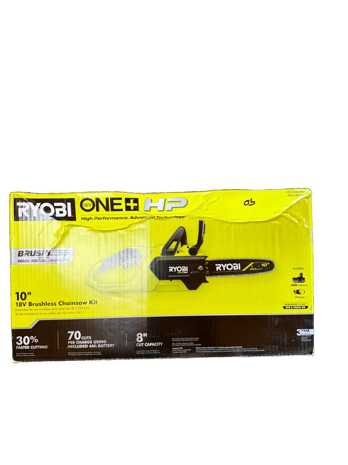 ONE+ HP 18V Brushless 10 in. Cordless Battery Chainsaw with 4.0 Ah Battery