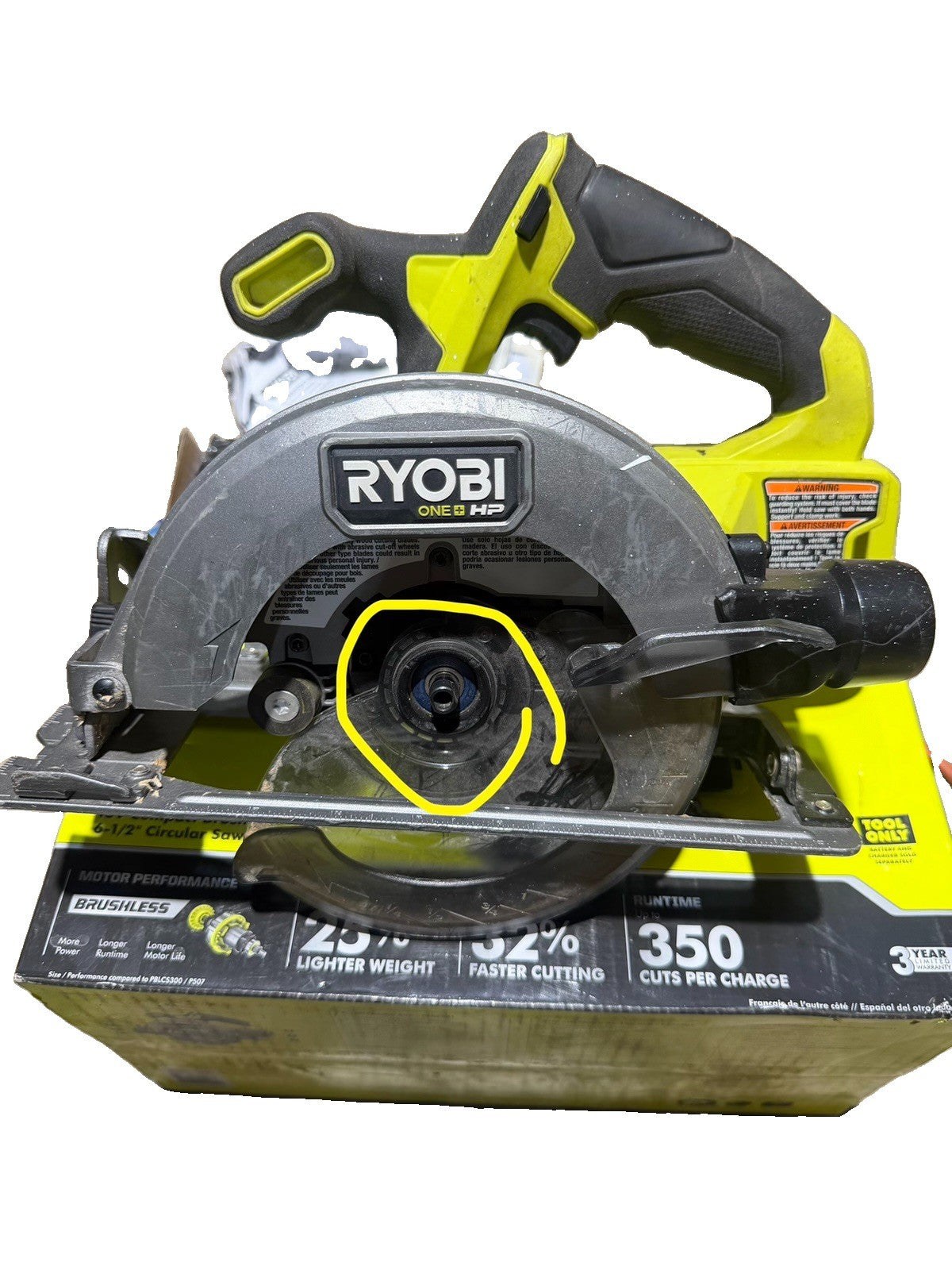 Ryobi ONE+ HP 18V Brushless Cordless Compact 6-1/2 in. Circular Saw (Tool Only)