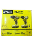 Ryobi 18V One+ PCL1200K2X 2 Tool Combo Kit W/2x 1.5Ah Battery, Charger NEW
