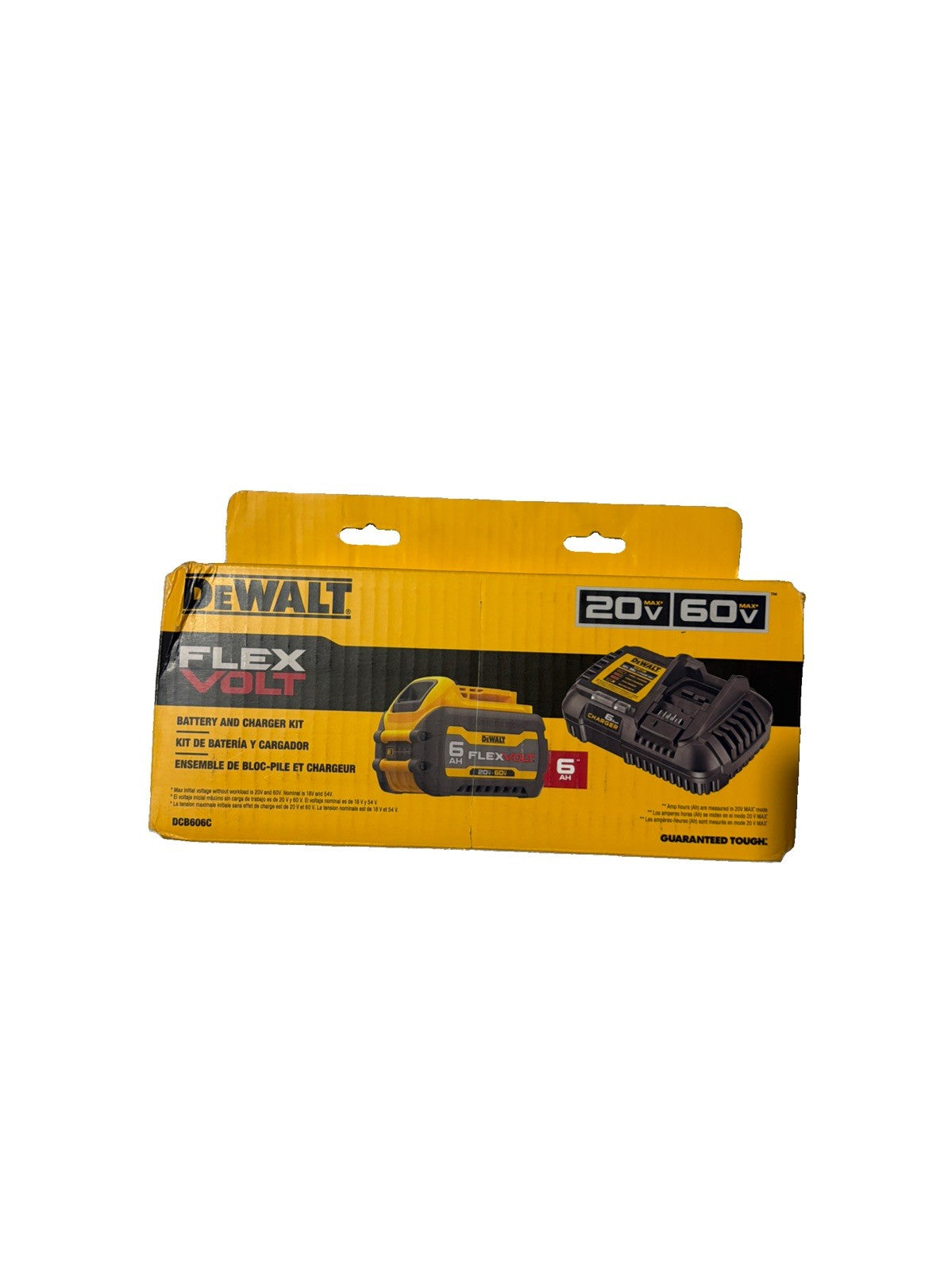 [NEW] (DCB606C) DEWALT20V/60V MAX* FLEXVOLT® 6Ah Battery Kit FACTORY SEALED