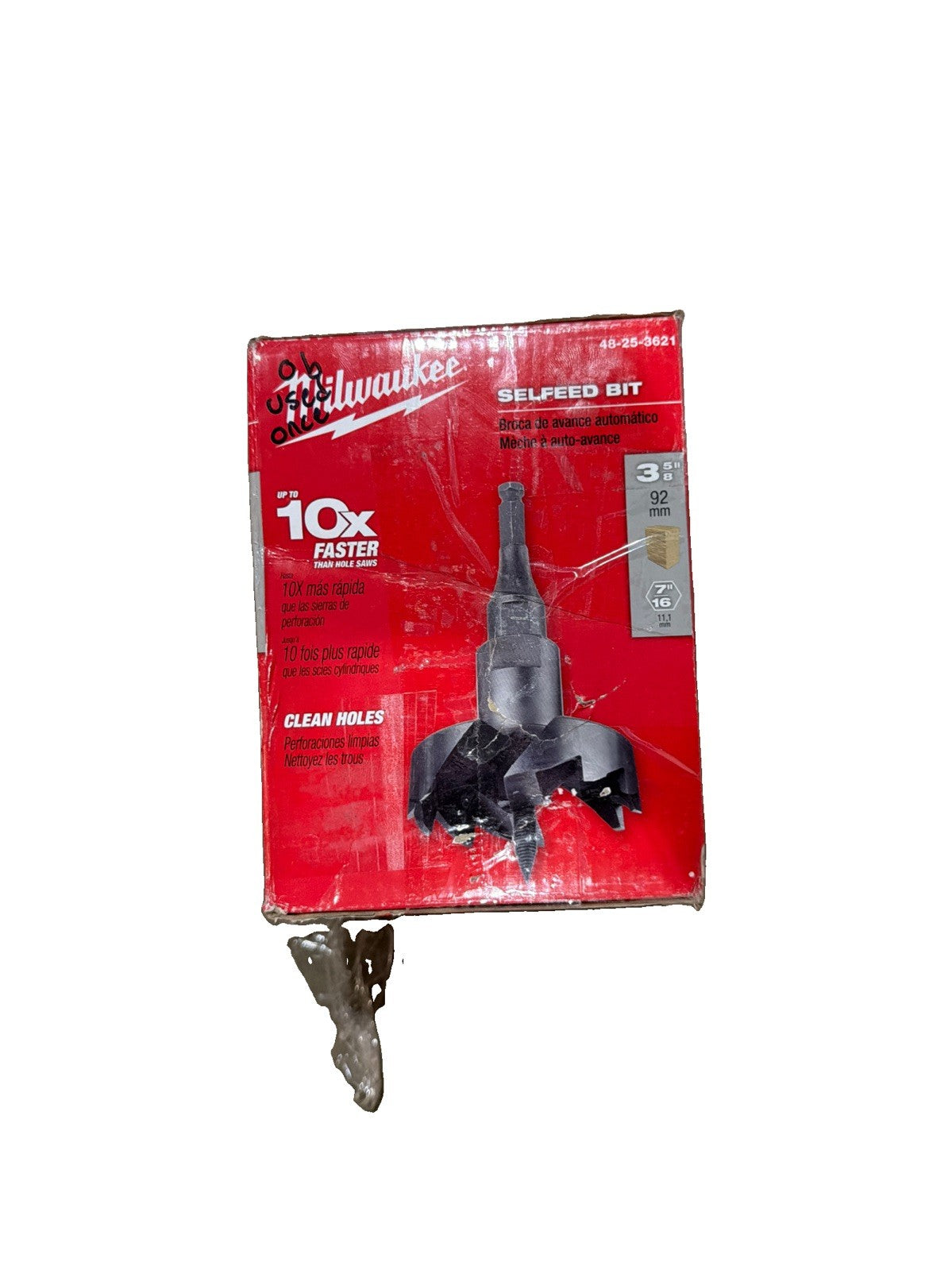 Milwaukee 48-25-3621  3-5/8 Self-feed Bit
