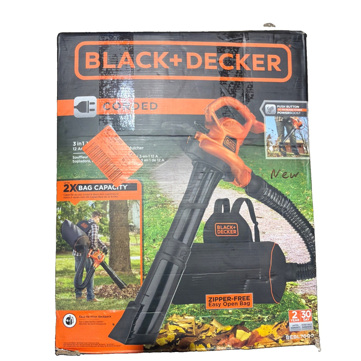Black & Decker BEBL7000 VACPACK 3-in-1 Leaf Blower/Vacuum/Mulcher