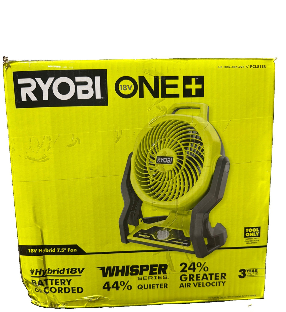 Ryobi PCL811 ONE+ 18V Cordless Hybrid WHISPER  7 1/2” Brand  New. READ FREE SHIP