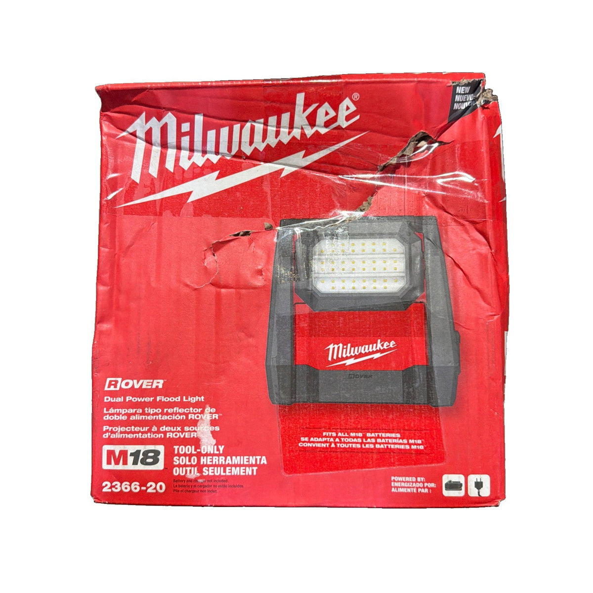Milwaukee 2366-20 M18 18V ROVER Dual Power Flood Light -  Bare Tool