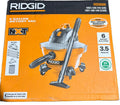 RIDGID 6 Gallon 3.5 Peak HP NXT Wet Dry Vac w/ Debris Filter, Locking Hose