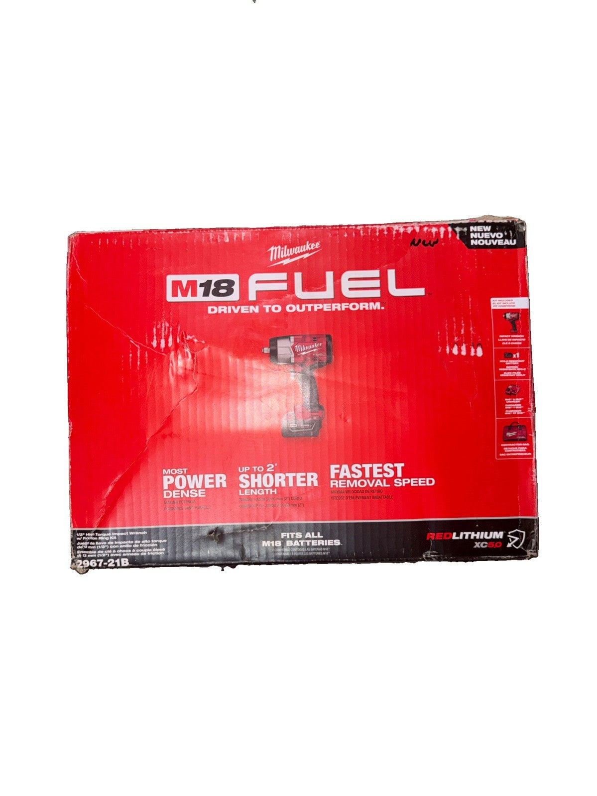 Milwaukee Tool 2967-21B M18 Fuel 1/2" High Torque Impact Wrench W/ Friction